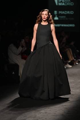 A model wears at collection runway a creation from Baro Lucas during Pasarela Cibeles Mercedes-Benz Fashion Week Madrid 2025 in Madrid, on Thursday ,20 February 2025. Cordon Press 