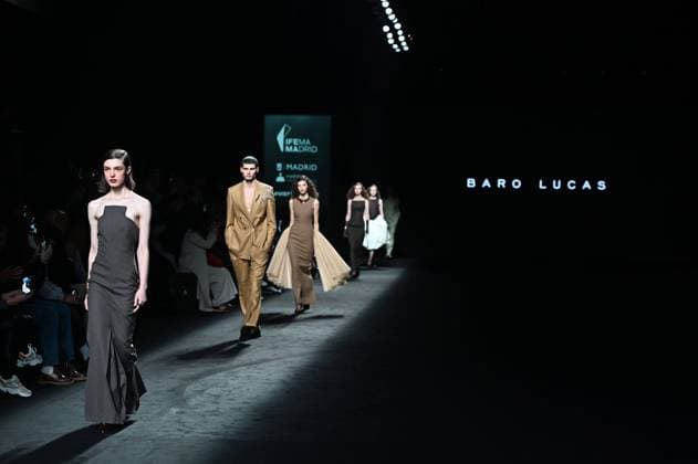 A model wears at collection runway a creation from Baro Lucas during Pasarela Cibeles Mercedes-Benz Fashion Week Madrid 2025 in Madrid, on Thursday ,20 February 2025. Cordon Press 