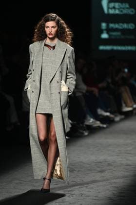 A model wears at collection runway a creation from Baro Lucas during Pasarela Cibeles Mercedes-Benz Fashion Week Madrid 2025 in Madrid, on Thursday ,20 February 2025. Cordon Press 