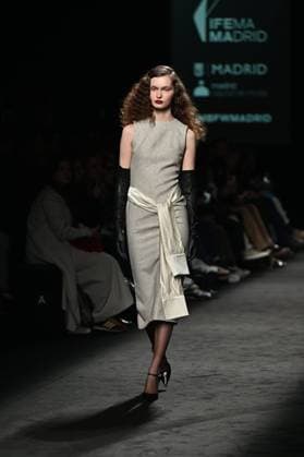 A model wears at collection runway a creation from Baro Lucas during Pasarela Cibeles Mercedes-Benz Fashion Week Madrid 2025 in Madrid, on Thursday ,20 February 2025. Cordon Press 