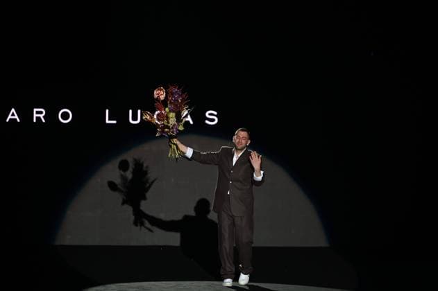 A model wears at collection runway a creation from Baro Lucas during Pasarela Cibeles Mercedes-Benz Fashion Week Madrid 2025 in Madrid, on Thursday ,20 February 2025. Cordon Press 