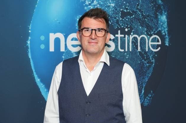 Hannes Hiller beim newstime ProSiebenSat.1 Empfang am 08 Oktober 2024 im Hauptstadtbuero Seven.One Entertainment Group in Berlin. Berlin Deutschland *** Hannes Hiller at News Time ProSiebenSat 1 Reception on 08 October 2024 at Capital city office Seven One Entertainment Group in Berlin Berlin Germany