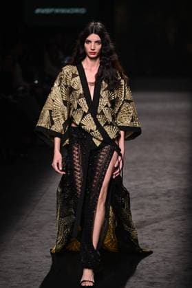 A model wears at collection runway a creation from Yolancris during Pasarela Cibeles Mercedes-Benz Fashion Week Madrid 2025 in Madrid, on Thursday ,20 February 2025. Cordon Press 