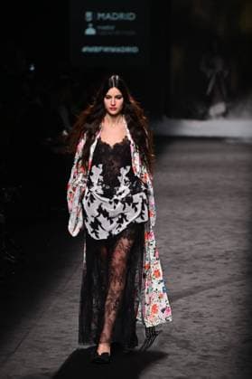 A model wears at collection runway a creation from Yolancris during Pasarela Cibeles Mercedes-Benz Fashion Week Madrid 2025 in Madrid, on Thursday ,20 February 2025. Cordon Press 