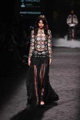 A model wears at collection runway a creation from Yolancris during Pasarela Cibeles Mercedes-Benz Fashion Week Madrid 2025 in Madrid, on Thursday ,20 February 2025. Cordon Press 