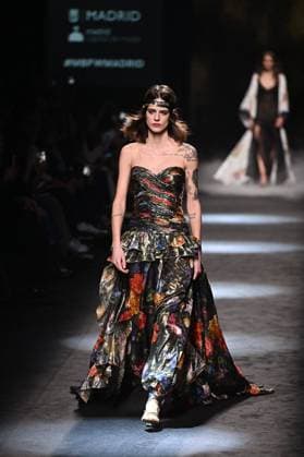 A model wears at collection runway a creation from Yolancris during Pasarela Cibeles Mercedes-Benz Fashion Week Madrid 2025 in Madrid, on Thursday ,20 February 2025. Cordon Press 
