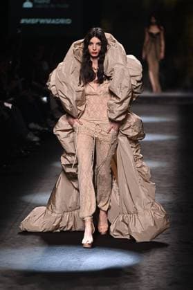 A model wears at collection runway a creation from Yolancris during Pasarela Cibeles Mercedes-Benz Fashion Week Madrid 2025 in Madrid, on Thursday ,20 February 2025. Cordon Press 