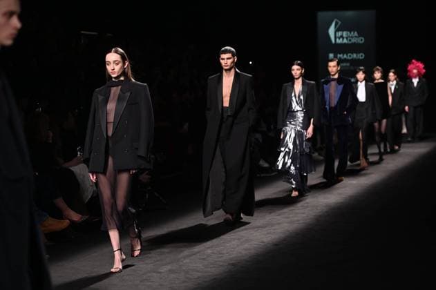 A model wears at collection runway a creation from Mans during Pasarela Cibeles Mercedes-Benz Fashion Week Madrid 2025 in Madrid, on Thursday ,20 February 2025. Cordon Press 