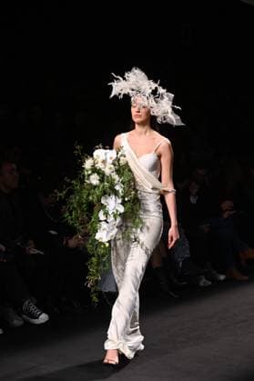 A model wears at collection runway a creation from Mans during Pasarela Cibeles Mercedes-Benz Fashion Week Madrid 2025 in Madrid, on Thursday ,20 February 2025. Cordon Press 