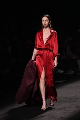 A model wears at collection runway a creation from Mans during Pasarela Cibeles Mercedes-Benz Fashion Week Madrid 2025 in Madrid, on Thursday ,20 February 2025. Cordon Press 