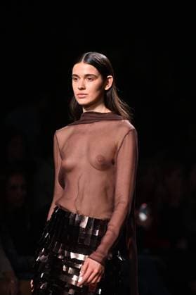 A model wears at collection runway a creation from Mans during Pasarela Cibeles Mercedes-Benz Fashion Week Madrid 2025 in Madrid, on Thursday ,20 February 2025. Cordon Press 