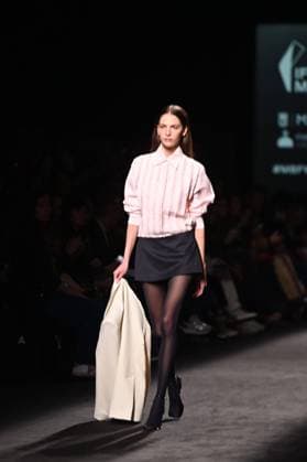 A model wears at collection runway a creation from Mans during Pasarela Cibeles Mercedes-Benz Fashion Week Madrid 2025 in Madrid, on Thursday ,20 February 2025. Cordon Press 