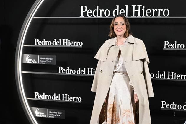 Pedro del Hierro presents its OI25 26 El Pellizco collection at the 81st edition of MBFWM Tamara Falcó poses at the Pedro del Hierro photocall during the presentation of its OI25 26 El Pellizco collection at the 81st edition of MBFWM, on February 20, 2025, in Madrid Spain FASHION MERCEDES BENZ FASHION WEEK FAMOUS DESIGNERS José Madrid Madrid Madrid Spain  Copyright: xJosÃ xOlivax 6532277