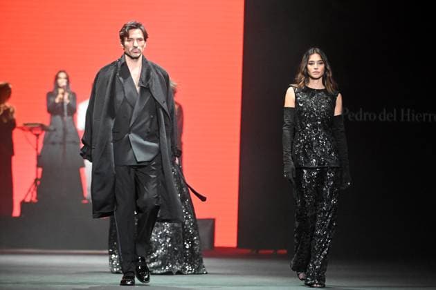 Pedro del Hierro fashion show at the 81st edition of MBFWM Andrés Velencoso and Rocío Crusset fashion show for Pedro del Hierro at the 81st edition of MBFWM, on February 20, 2025, in Madrid Spain PEDRO DEL HIERRO SHOW MBFWM FAMOUS MODELS José Madrid Madrid Spain  Copyright: xJosÃ xOlivax 6532624