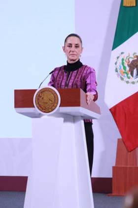 Mexico s President, Claudia Sheinbaum, speaking during a news conference about the Netflix investment of more than .1 billion at National Palace. on February 20, 2025 in Mexico City, Mexico. Mexico City Mexico - ZUMAe321 20250220_zia_e321_005 Copyright: xEstebanxFloresx