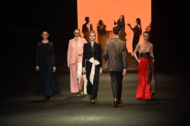A model wears at collection runway a creation from Pedro de lHierro during Pasarela Cibeles Mercedes-Benz Fashion Week Madrid 2025 in Madrid, on Thursday ,20 February 2025. Cordon Press 