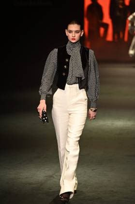 A model wears at collection runway a creation from Pedro de lHierro during Pasarela Cibeles Mercedes-Benz Fashion Week Madrid 2025 in Madrid, on Thursday ,20 February 2025. Cordon Press 