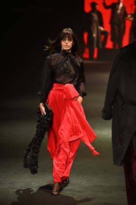A model wears at collection runway a creation from Pedro de lHierro during Pasarela Cibeles Mercedes-Benz Fashion Week Madrid 2025 in Madrid, on Thursday ,20 February 2025. Cordon Press 