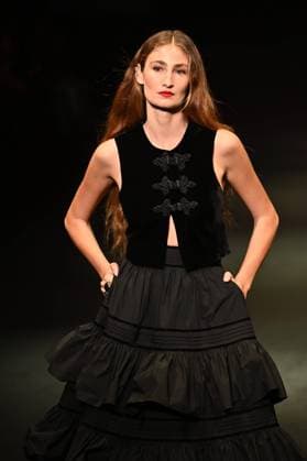 A model wears at collection runway a creation from Pedro de lHierro during Pasarela Cibeles Mercedes-Benz Fashion Week Madrid 2025 in Madrid, on Thursday ,20 February 2025. Cordon Press 
