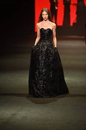 A model wears at collection runway a creation from Pedro de lHierro during Pasarela Cibeles Mercedes-Benz Fashion Week Madrid 2025 in Madrid, on Thursday ,20 February 2025. Cordon Press 
