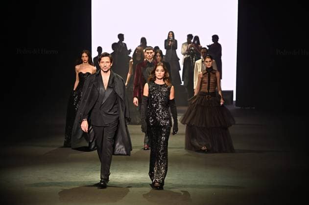 A model wears at collection runway a creation from Pedro de lHierro during Pasarela Cibeles Mercedes-Benz Fashion Week Madrid 2025 in Madrid, on Thursday ,20 February 2025. Cordon Press 