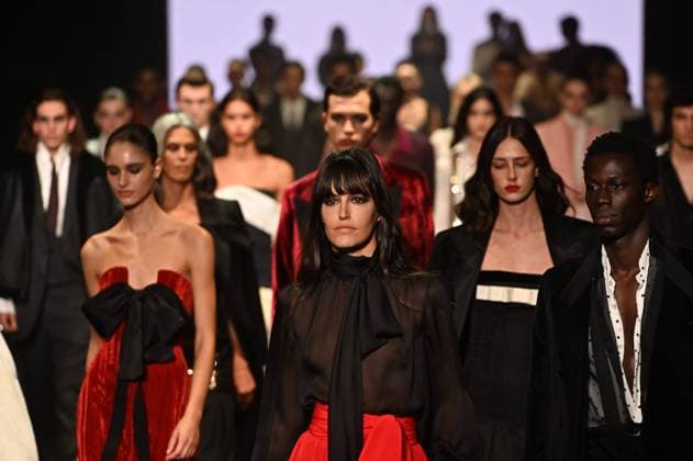 A model wears at collection runway a creation from Pedro de lHierro during Pasarela Cibeles Mercedes-Benz Fashion Week Madrid 2025 in Madrid, on Thursday ,20 February 2025. Cordon Press 