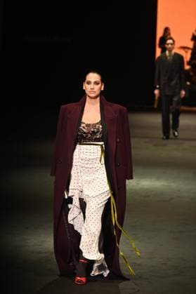 A model wears at collection runway a creation from Pedro de lHierro during Pasarela Cibeles Mercedes-Benz Fashion Week Madrid 2025 in Madrid, on Thursday ,20 February 2025. Cordon Press 