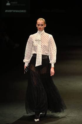 A model wears at collection runway a creation from Pedro de lHierro during Pasarela Cibeles Mercedes-Benz Fashion Week Madrid 2025 in Madrid, on Thursday ,20 February 2025. Cordon Press 