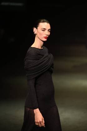 A model wears at collection runway a creation from Pedro de lHierro during Pasarela Cibeles Mercedes-Benz Fashion Week Madrid 2025 in Madrid, on Thursday ,20 February 2025. Cordon Press 