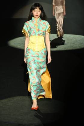 A model wears at collection runway a creation from Menchen Thomas during Pasarela Cibeles Mercedes-Benz Fashion Week Madrid 2025 in Madrid, on Thursday ,20 February 2025. Cordon Press 