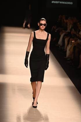 A model wears at collection runway a creation from Alex Riviere during Pasarela Cibeles Mercedes-Benz Fashion Week Madrid 2025 in Madrid, on Thursday ,20 February 2025. Cordon Press 