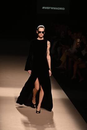 A model wears at collection runway a creation from Alex Riviere during Pasarela Cibeles Mercedes-Benz Fashion Week Madrid 2025 in Madrid, on Thursday ,20 February 2025. Cordon Press 