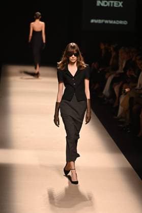 A model wears at collection runway a creation from Alex Riviere during Pasarela Cibeles Mercedes-Benz Fashion Week Madrid 2025 in Madrid, on Thursday ,20 February 2025. Cordon Press 
