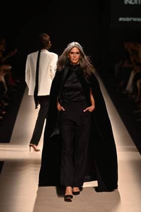 A model wears at collection runway a creation from Alex Riviere during Pasarela Cibeles Mercedes-Benz Fashion Week Madrid 2025 in Madrid, on Thursday ,20 February 2025. Cordon Press 