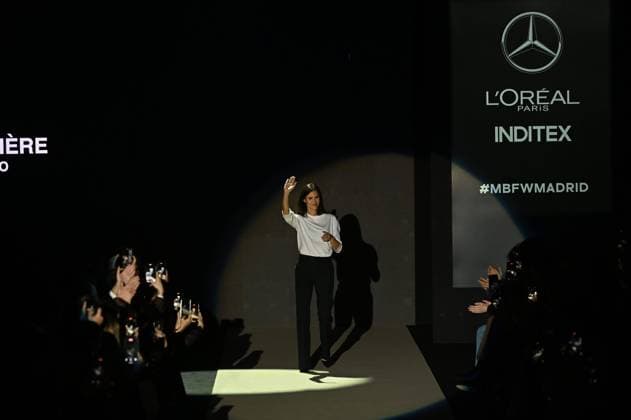 A model wears at collection runway a creation from Alex Riviere during Pasarela Cibeles Mercedes-Benz Fashion Week Madrid 2025 in Madrid, on Thursday ,20 February 2025. Cordon Press 