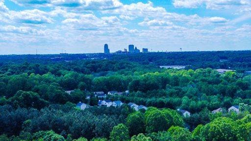 Winston-Salem skyline with vibrant colors on the horizon 27471339 RECORD DATE NOT STATED