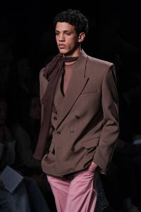 Mans Fashion Week in Madrid A model walks the runway wearing a design by Mans during Mercedes-Benz Fashion Week de Madrid in IFERMA, 20 February 2025 Spain Featuring: A model walks the runway wearing a design by Mans during Mercedes-Benz Fashion Week de Madrid in IFERMA, 20 February 2025 Spain Where: Madrid, Spain When: 20 Feb 2025 Credit: Oscar Gonzalez WENN Madrid Spain Copyright: xOscarxGonzalez WENNx wenn40262717 OFA ZOJx wenn40262717