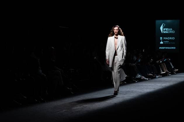Fashion designer Baro Lucas, originally from Valladolid, presents his new collection at Madrid Fashion Week 2025, the most important fashion event in Spain. At IFEMA, Madrid, February 20, 2025. (202502201)