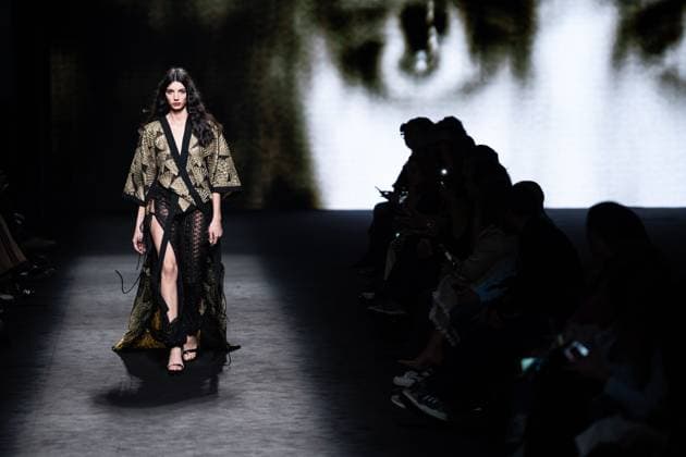 Spanish fashion designers Yolancris present their new collection at Madrid Fashion Week 2025, the most important fashion event in Spain. At IFEMA, Madrid, February 20, 2025. (20250220143)