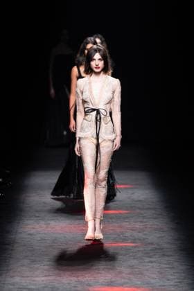 Spanish fashion designers Yolancris present their new collection at Madrid Fashion Week 2025, the most important fashion event in Spain. At IFEMA, Madrid, February 20, 2025. (20250220148)