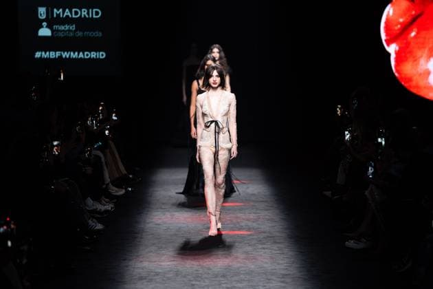 Spanish fashion designers Yolancris present their new collection at Madrid Fashion Week 2025, the most important fashion event in Spain. At IFEMA, Madrid, February 20, 2025. (20250220149)