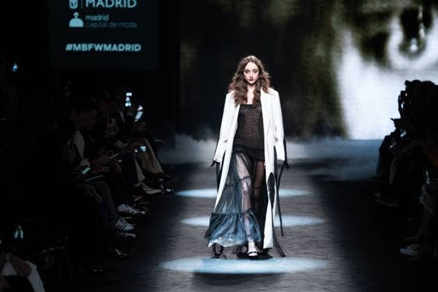 Spanish fashion designers Yolancris present their new collection at Madrid Fashion Week 2025, the most important fashion event in Spain. At IFEMA, Madrid, February 20, 2025. (20250220110)