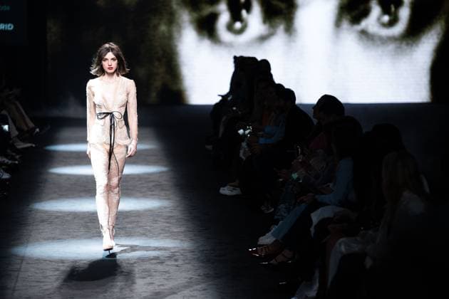 Spanish fashion designers Yolancris present their new collection at Madrid Fashion Week 2025, the most important fashion event in Spain. At IFEMA, Madrid, February 20, 2025. (20250220129)
