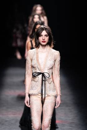 Spanish fashion designers Yolancris present their new collection at Madrid Fashion Week 2025, the most important fashion event in Spain. At IFEMA, Madrid, February 20, 2025. (20250220151)