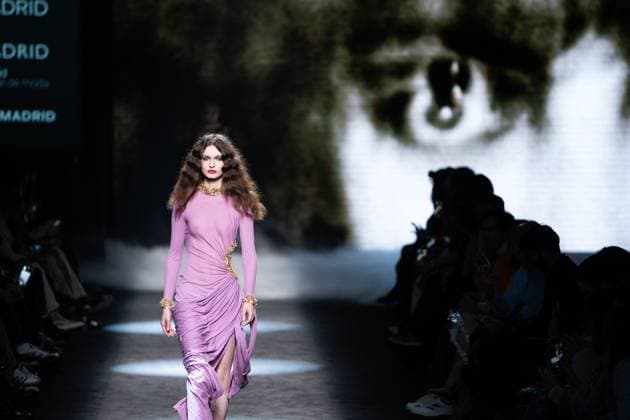 Spanish fashion designers Yolancris present their new collection at Madrid Fashion Week 2025, the most important fashion event in Spain. At IFEMA, Madrid, February 20, 2025. (20250220120)