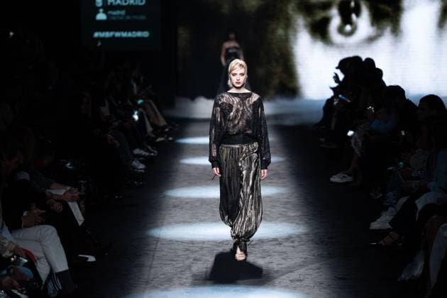 Spanish fashion designers Yolancris present their new collection at Madrid Fashion Week 2025, the most important fashion event in Spain. At IFEMA, Madrid, February 20, 2025. (20250220121)
