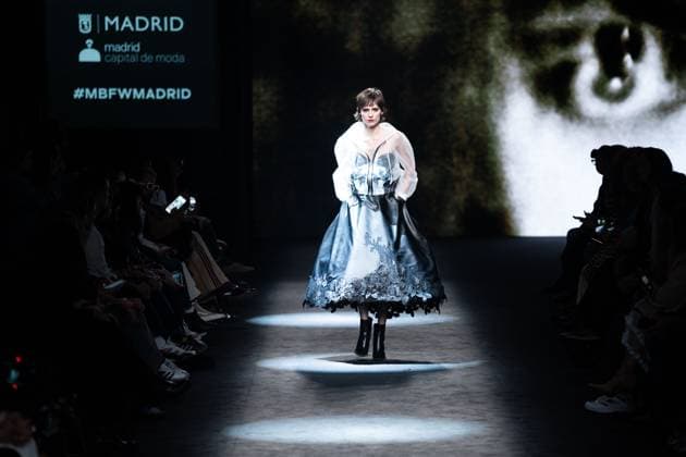 Spanish fashion designers Yolancris present their new collection at Madrid Fashion Week 2025, the most important fashion event in Spain. At IFEMA, Madrid, February 20, 2025. (20250220140)