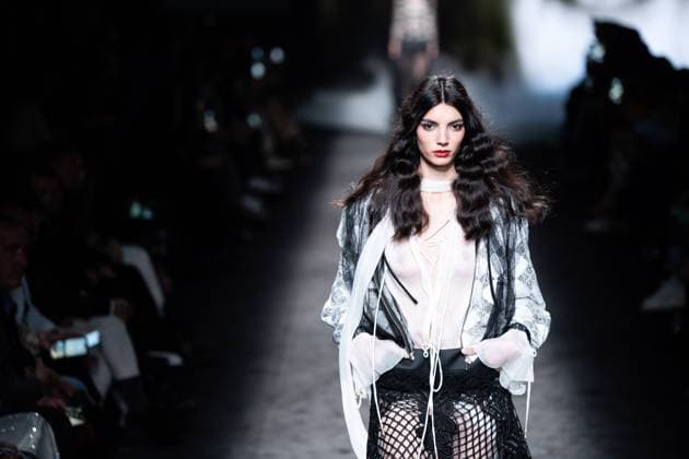 Spanish fashion designers Yolancris present their new collection at Madrid Fashion Week 2025, the most important fashion event in Spain. At IFEMA, Madrid, February 20, 2025. (2025022097)