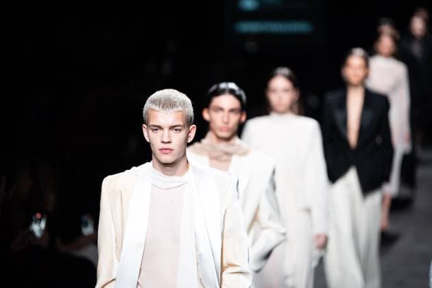 Mans Concept, fashion brand created by designer Jaime Alvarez, presents his new collection at Madrid Fashion Week 2025, the most important fashion event in Spain. At IFEMA, Madrid, February 20, 2025. (20250220240)