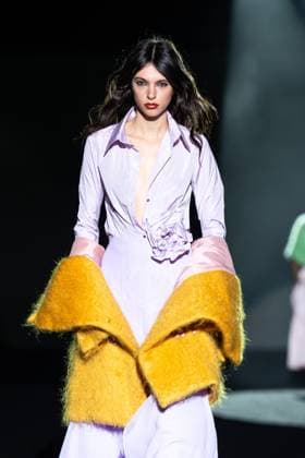 Menchen Tomas, female designer from Barcelona, presents Blitz, her new collection at Madrid Fashion Week 2025, the most important fashion event in Spain. At IFEMA, Madrid, February 20, 2025. (20250220258)